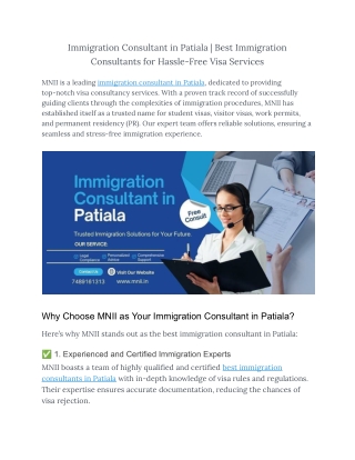 Best Immigration Consultants for Hassle-Free Visa Services