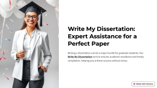 Write My Dissertation: Expert Assistance for a Perfect Paper