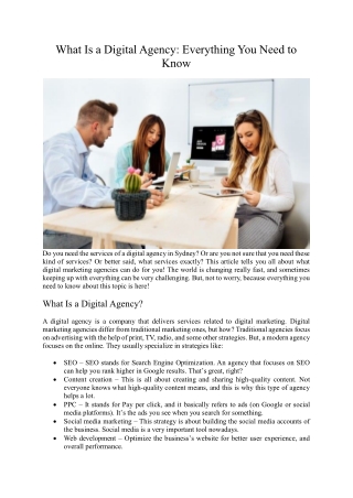 What Is a Digital Agency Everything You Need to Know