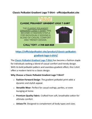 Classic Polkadot Gradient Logo T-Shirt - officialpolkadot.site