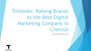 Trimonks: Best Search Engine Optimization Services in Chennai