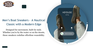 Men’s Boat Sneakers – A Nautical Classic with a Modern Edge