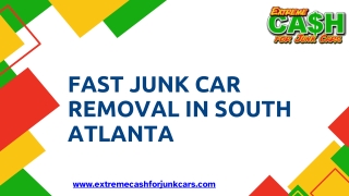 Get Top-Rated Fast Junk Car Removal Services in South Atlanta