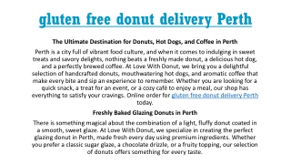 gluten free donut delivery Perth