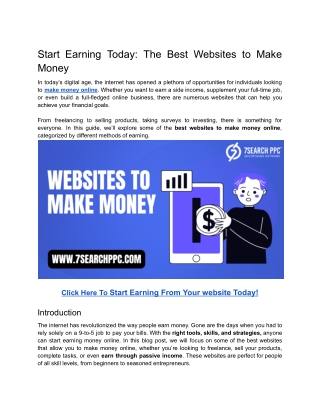 Start Earning Today_ The Best Websites to Make Money