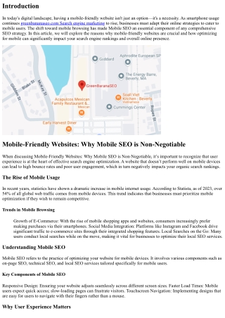 Mobile-Friendly Websites: Why Mobile SEO is Non-Negotiable