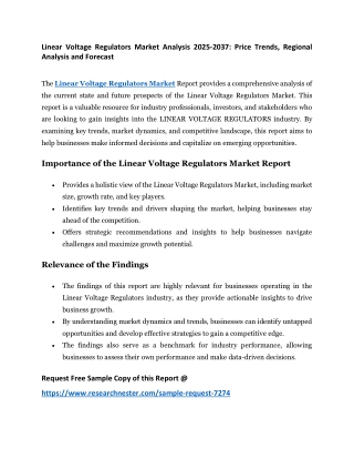 Linear Voltage Regulators Market Size, Regional Revenue and Outlook 2025-2037