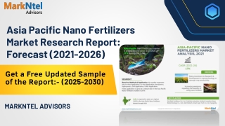 Asia Pacific Nano Fertilizers Market Comprehensive Analysis and Forecast 2021-26