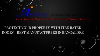 Protect Your Property with Fire Rated Doors – Best Manufacturers in Bangalore