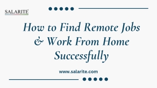 How to Find Remote Jobs & Work From Home Successfully