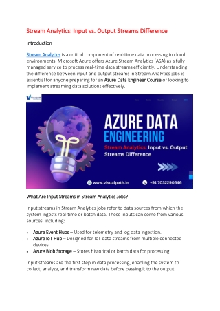 Azure Data Engineer Training In Hyderabad | Best Azure Data