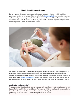 What is Dental Implants Therapy ?