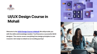 Best UI/UX Design Course in Mohali – Master User-Centered Design