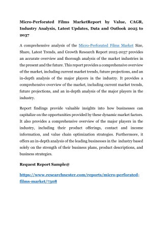 Micro-Perforated Films Market