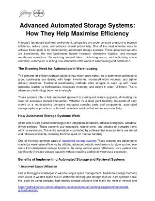 Advanced Automated Storage Systems_How They Help Maximise Efficiency