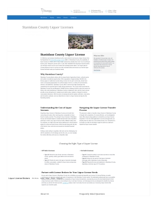 Navigating the Process of Obtaining a Stanislaus Liquor License
