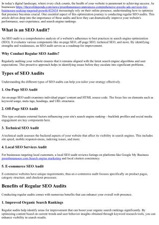 The Importance of Regular SEO Audits for Website Health
