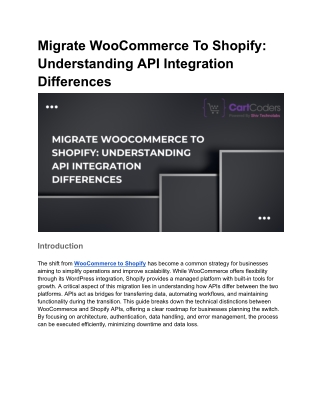 Migrate WooCommerce To Shopify_ Understanding API Integration Differences