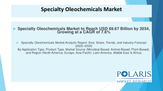 Specialty Oleochemicals Market