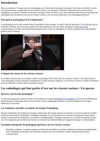 “Les emballages qui font parler d’eux sur les réseaux sociaux.”