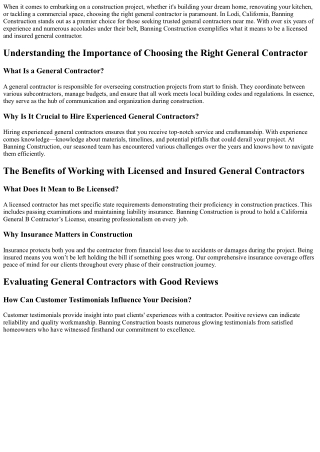 Discover the Best Why Choose an AGC Certified General Contractor like Banning Co