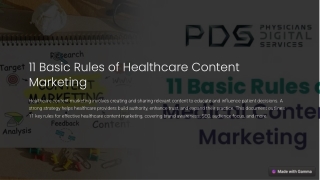 11 Basic Rules of Healthcare Content Marketing