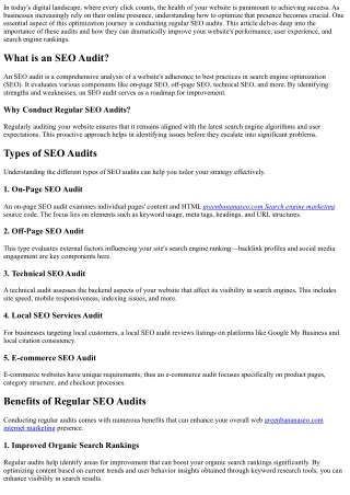 The Importance of Regular SEO Audits for Website Health