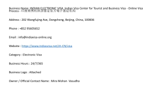 INDIAN ELECTRONIC VISA  Indian Visa Center for Tourist and Business Visa - Onlin