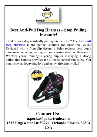 Best Anti-Pull Dog Harness – Stop Pulling Instantly!