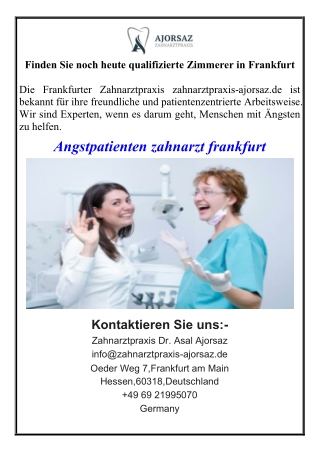Finden Sie noch heute qualifizierte Zimmerer in Frankfurt