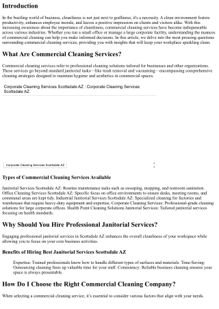 FAQs About Commercial Cleaning Services Answered