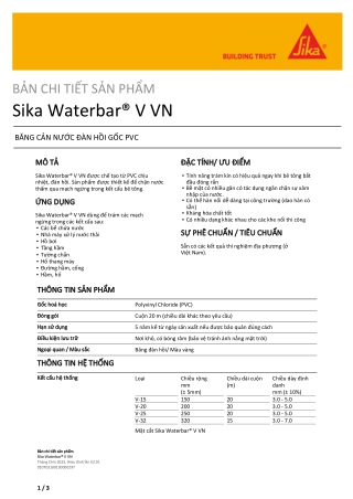 SIKA WATERBAR® V-25 VN