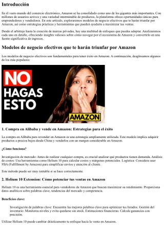 Modelos de negocio efectivos que te harán triunfar por Amazon
