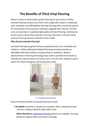 The Benefits of Thick Vinyl Flooring