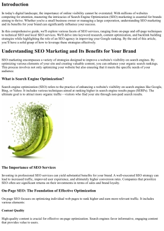 Understanding SEO Marketing and Its Benefits for Your Brand