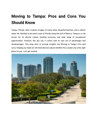 Moving to Tampa_ Pros and Cons You Should Know
