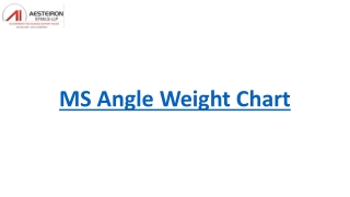 MS Angle Weight Chart