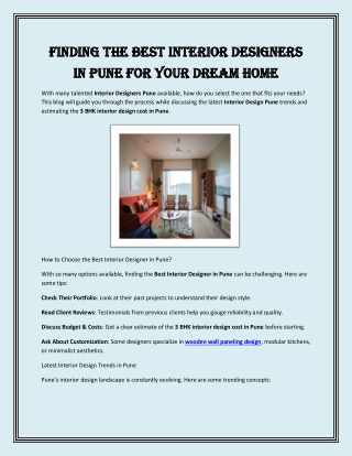 Finding the Best Interior Designers in Pune for Your Dream Home (1)