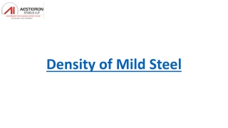 Density of Mild Steel New