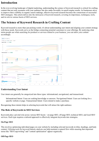 The Science of Keyword Research in Crafting Content