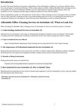 Affordable Office Cleaning Services in Scottsdale AZ: What to Look For