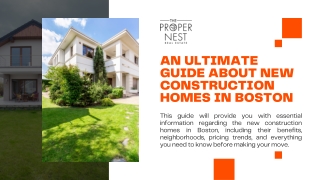 An Ultimate Guide About New Construction Homes in Boston
