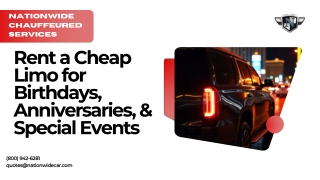 Rent a Cheap Limo for Birthdays, Anniversaries, & Special Events