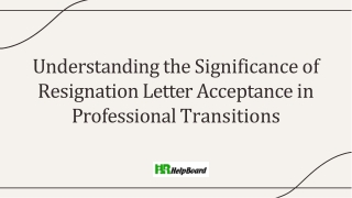 Resignation Acceptance Letter
