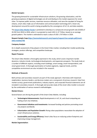 Smart Cities Market Trends