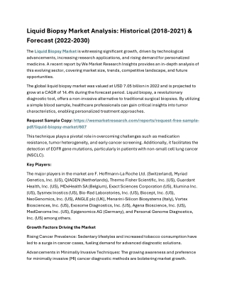Liquid Biopsy Market Size, Share, Forecast by 2035