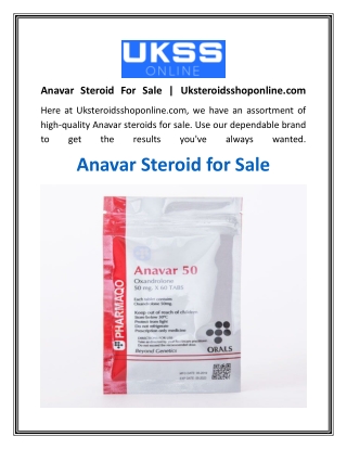 Anavar Steroid For Sale  Uksteroidsshoponline.com