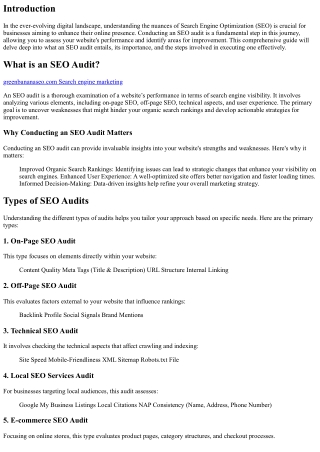 Conducting an SEO Audit: What You Need to Know