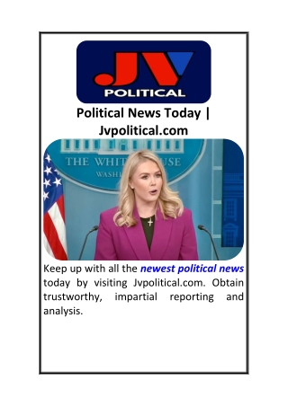 Political News Today   Jvpolitical.com
