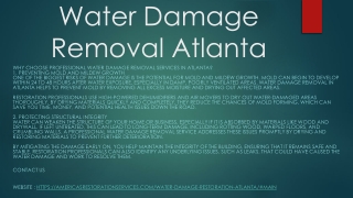 Water Damage Removal Atlanta